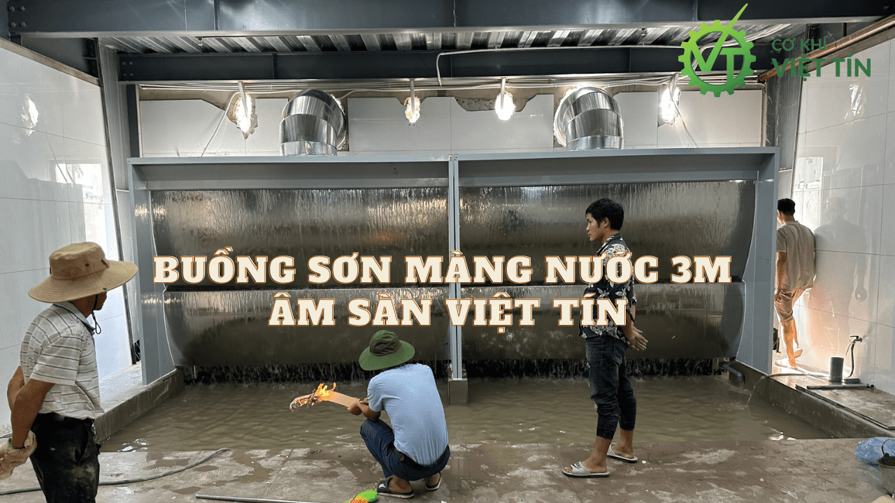 Buồng Sơn Màng Nước 3m Âm Sàn Việt Tín Lắp Đặt tại Nghệ An