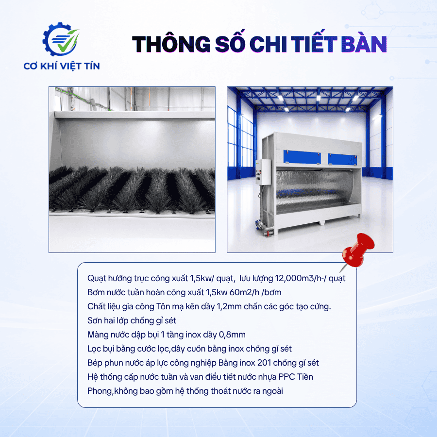 BÀN HÚT BỤI CHÀ NHÁM NƯỚC 6M - Ảnh 2