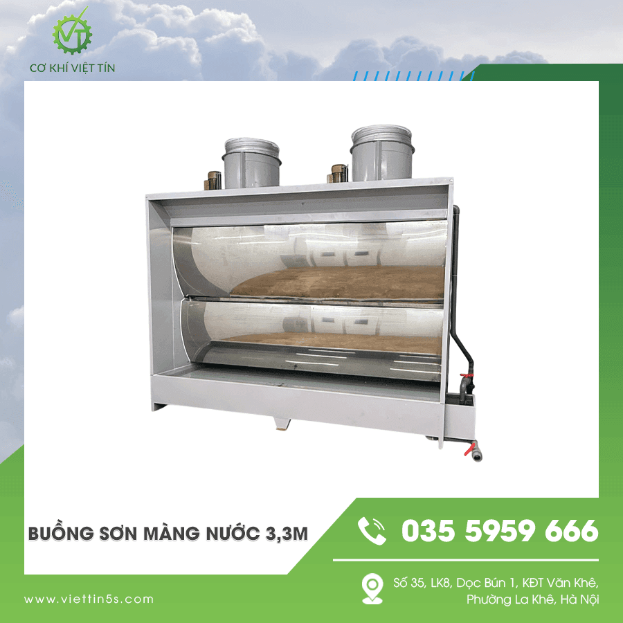 Thiết bị buồng sơn màng nước 3,3m dùng cho nhiều ngành sản xuất Thiết bị buồng sơn màng nước 3,3m dùng cho nhiều ngành sản xuất