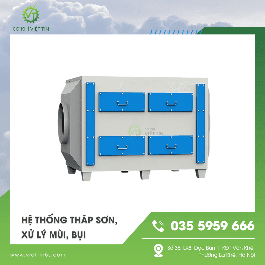 Tháp sơn công nghiệp hỗ trợ lọc bụi và khí thải Tháp sơn công nghiệp hỗ trợ lọc bụi và khí thải