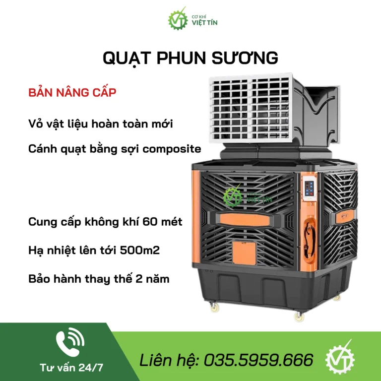 VT701 Quạt phun sương công nghiệp động cơ bền bỉ vận hành ổn định VT701 Quạt phun sương công nghiệp động cơ bền bỉ vận hành ổn định