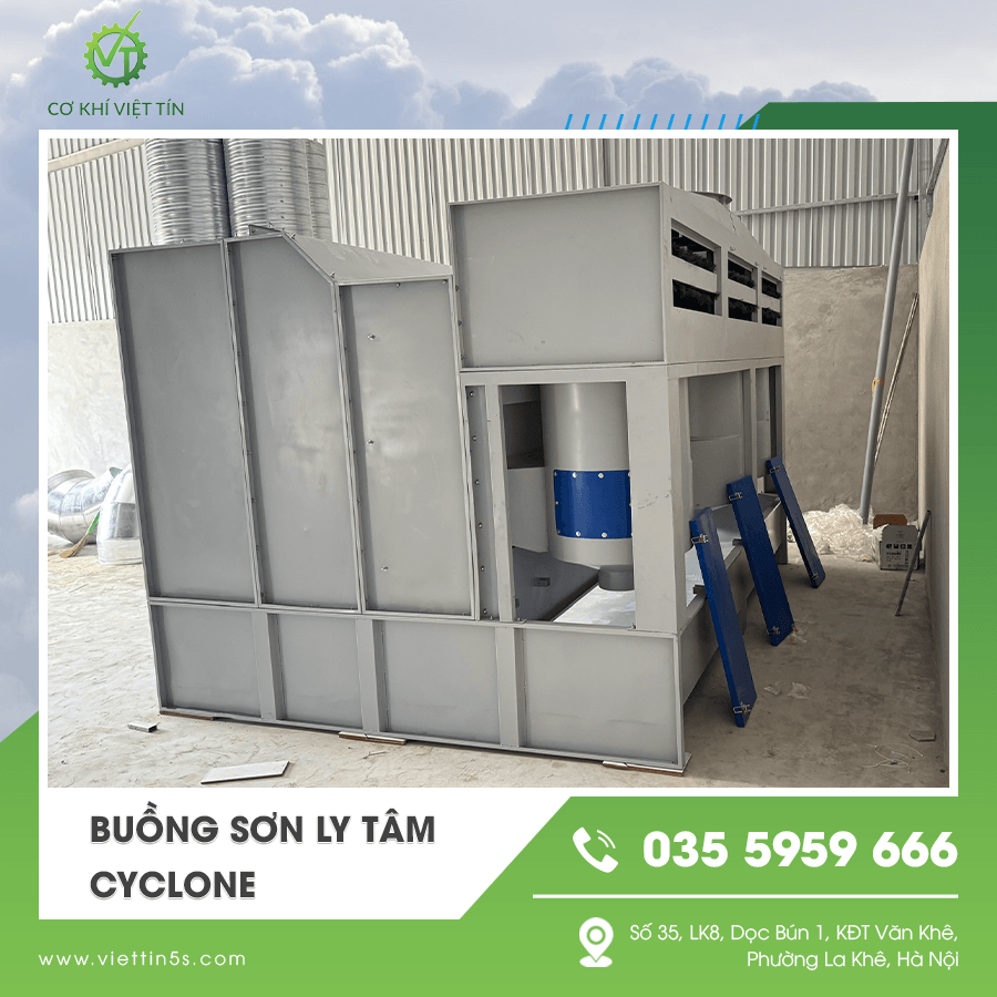 Cyclone thu gom bụi sơn hiệu suất cao Cyclone thu gom bụi sơn hiệu suất cao