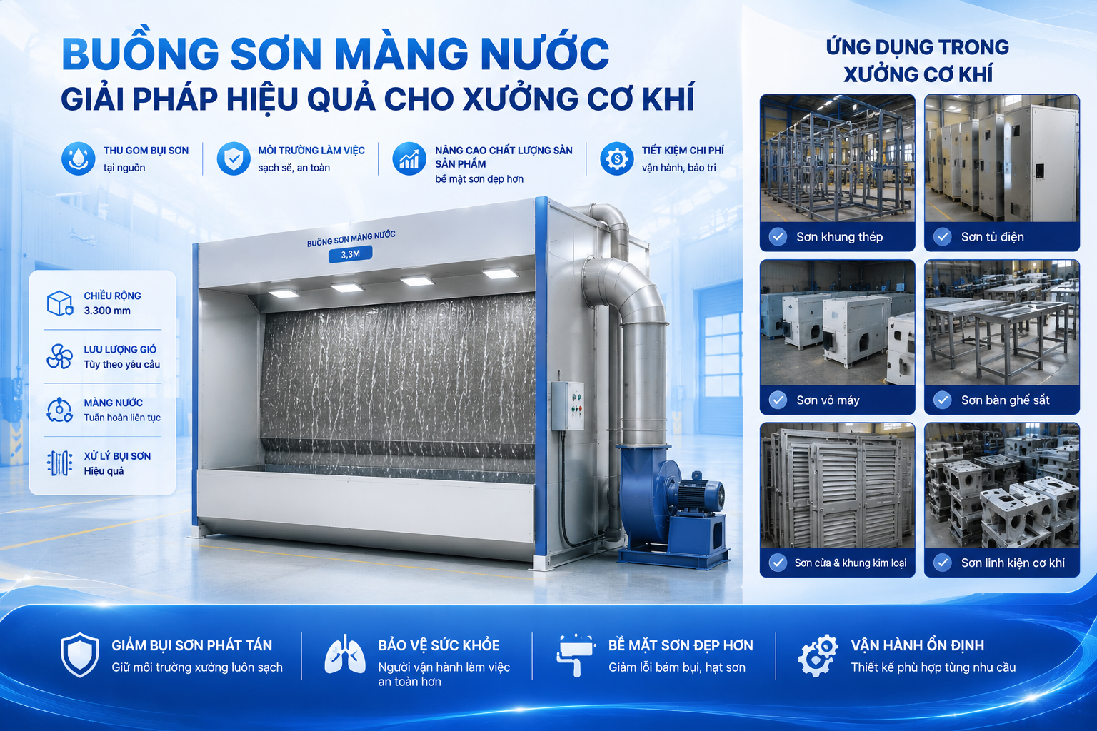 buồng sơn màng nước